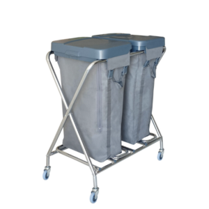 CHARIOT A LINGE DOUBLE COMPARTIMENTS