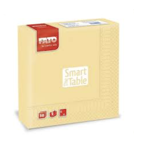 Serviettes 2 plis 33 x 33 Champagne